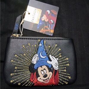 Disney Fantasia Mickey Mouse Black and Blue Pouch